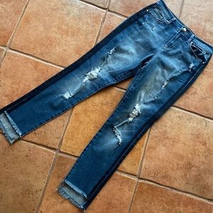 Tinseltown distressed high waist skinny Jeans Dark blue women Size 27